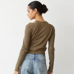 MONROW Baby Thermal Double Layer Cardi Top STONEGREEN Cheap